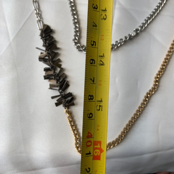 Banana Republic mixed metal, triple-strand necklace. - Picture 6 of 7